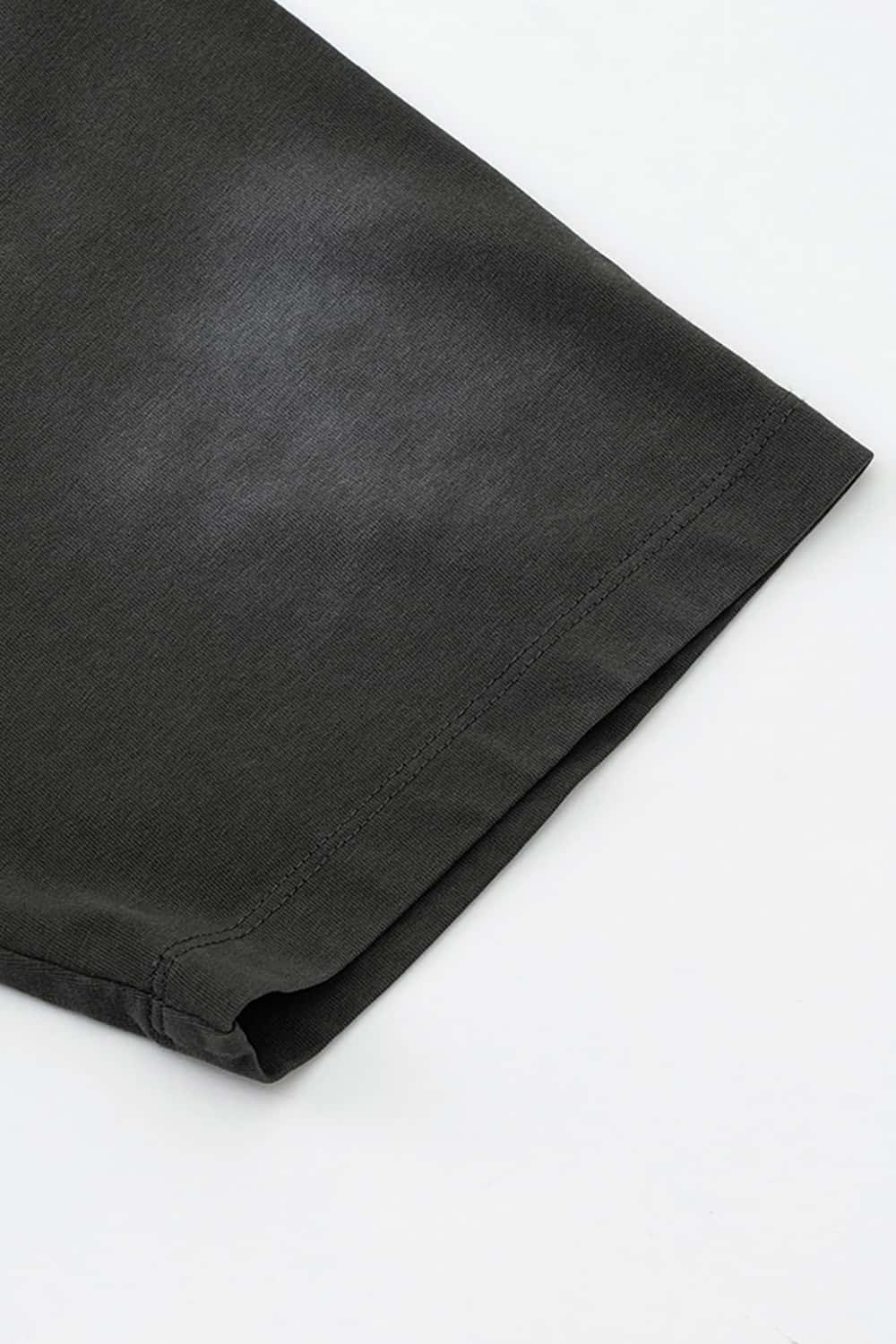 Vintage Washed Graphic Gradient Tee - Dark Gray