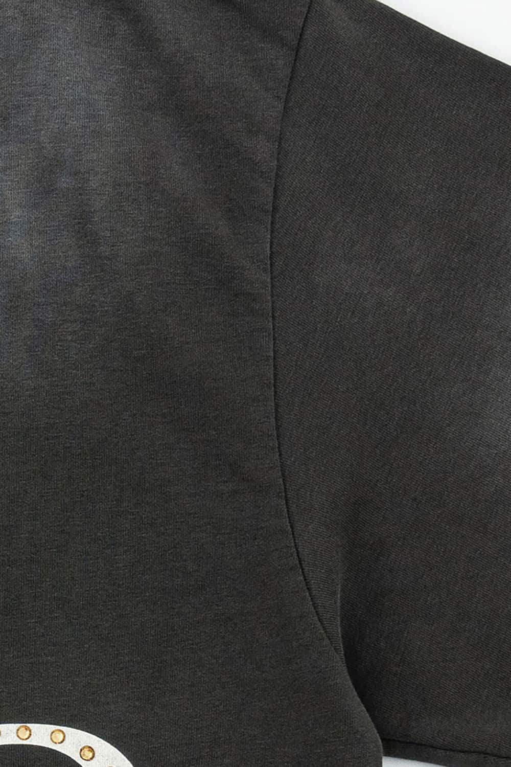 Vintage Washed Graphic Gradient Tee - Dark Gray