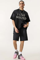 Vintage Washed Graphic Gradient Tee - Vintage Black