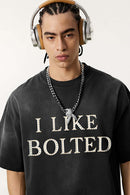Vintage Washed Graphic Gradient Tee - Vintage Black