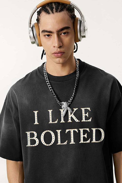 Vintage Washed Graphic Gradient Tee - Vintage Black