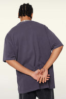 Heavyweight Snake Graphic Loose Tee - Grape Purple
