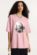 Offbeat Washed Graphic Tee - Pink