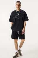 Vintage Pearl-Stud Graphic Tee - Vintage Black
