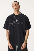 Vintage Pearl-Stud Graphic Tee - Vintage Black