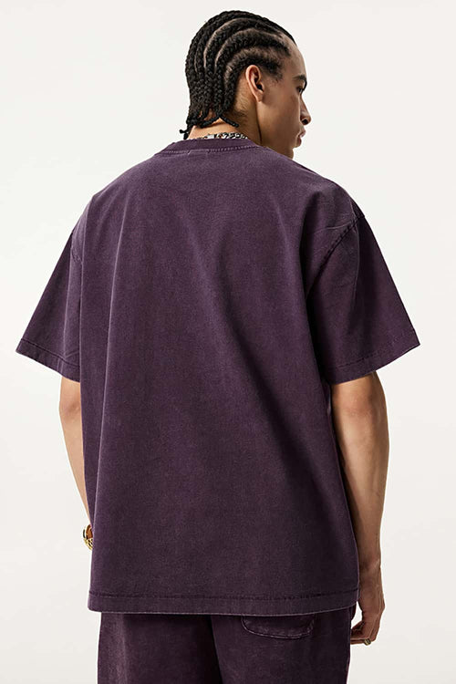 Vintage Pearl-Stud Graphic Tee - Vintage Purple