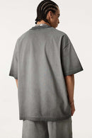 Heavyweight Embroidered Graphic Tee - Washed Gray
