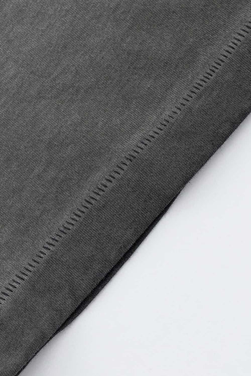 Heavyweight Embroidered Graphic Tee - Washed Gray