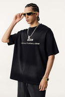 Heavyweight Embellished Graphic Tee - Vintage Black