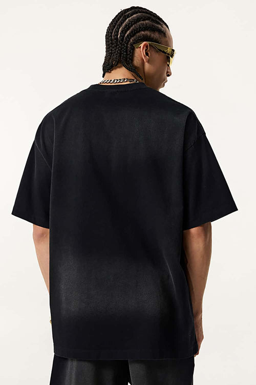 Heavyweight Embellished Graphic Tee - Vintage Black