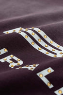 Heavyweight Embellished Graphic Tee - Vintage Purple