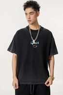 Heavyweight Towel Embroidered Distressed Graphic Tee - Fried Snowflakes