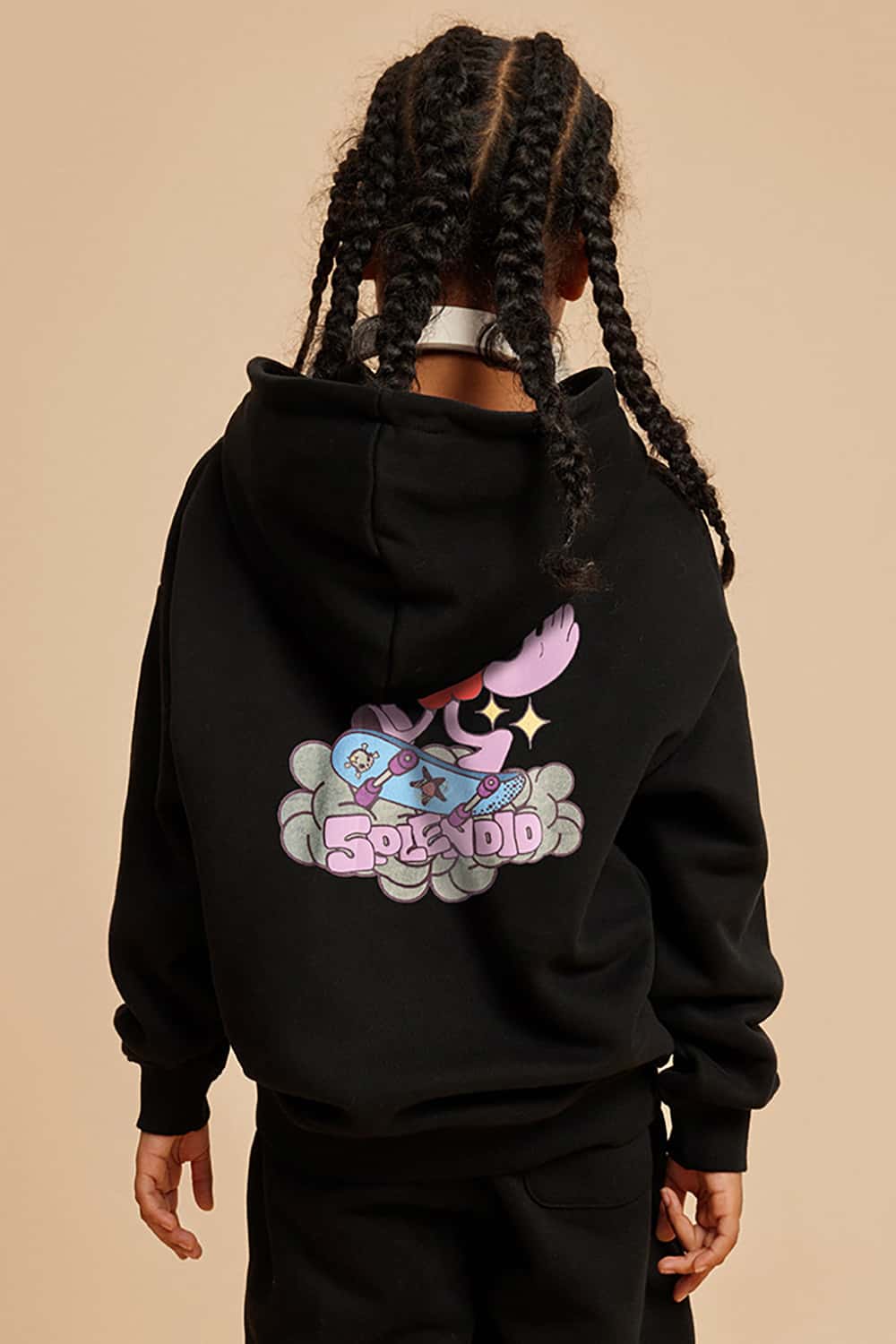 Loose Cartoon Print Hoodie - Cute and Quirky Pullover Sweatshirt