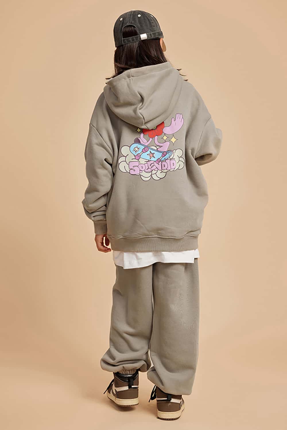 Loose Cartoon Print Hoodie - Cute and Quirky Pullover Sweatshirt