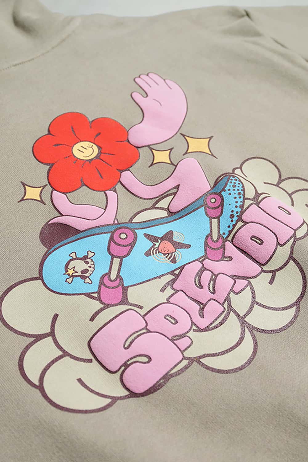 Loose Cartoon Print Hoodie - Cute and Quirky Pullover Sweatshirt