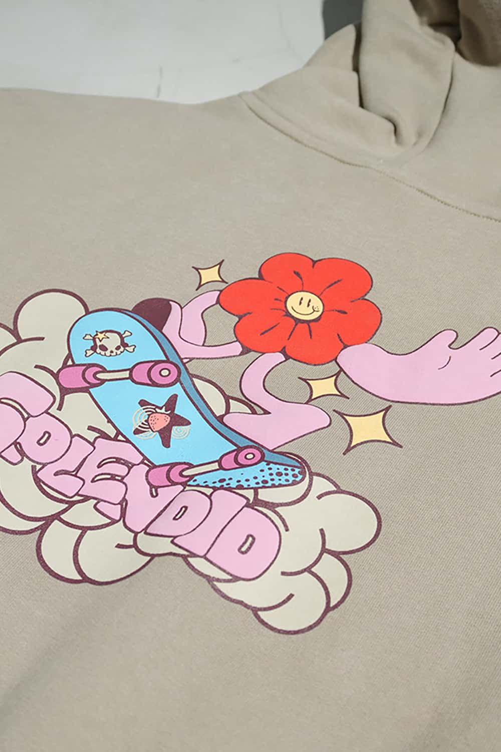 Loose Cartoon Print Hoodie - Cute and Quirky Pullover Sweatshirt
