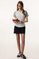 Women's Ruched Colorblock Raglan Tee - Gray Camel And Grayish Green