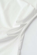 Women's Ruched Colorblock Raglan Tee - White And Pink