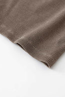 Slim-Fit Side-Slit Midi Dress - Coffee