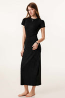 Slim-Fit Side-Slit Midi Dress - Fried Snowflakes
