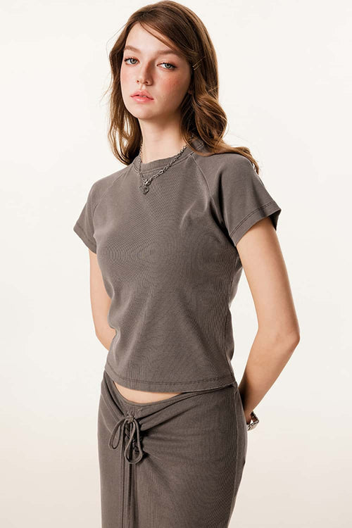 Essential Breathable Crewneck Tee - Coffee