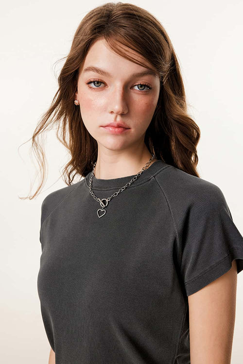 Essential Breathable Crewneck Tee - Dark Gray