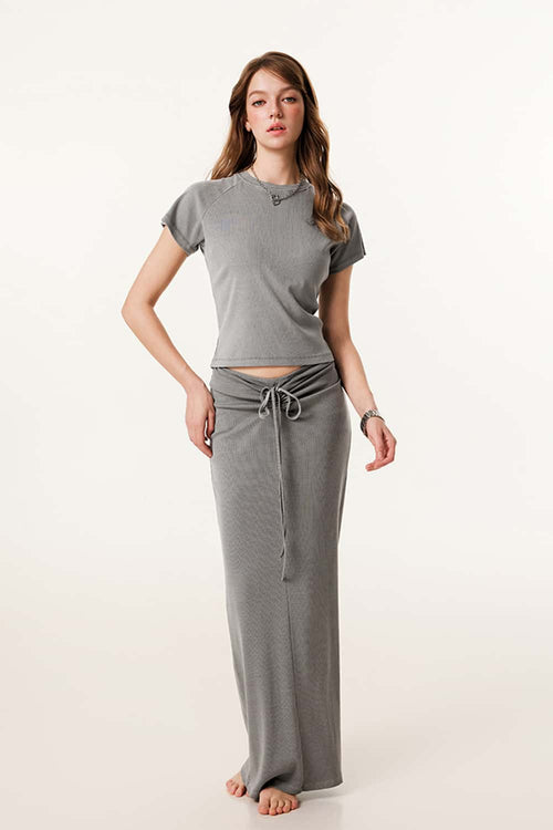 Essential Breathable Crewneck Tee - Medium Gray