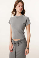 Essential Breathable Crewneck Tee - Medium Gray