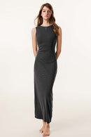 Stretch-Knit Slim-Fit Dress - Dark Gray