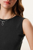 Stretch-Knit Slim-Fit Dress - Dark Gray
