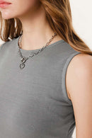 Stretch-Knit Slim-Fit Dress - Medium Gray