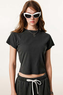 Form-Fitting Breathable Short Sleeve Tee - Dark Gray