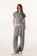 Form-Fitting Breathable Short Sleeve Tee - Medium Gray