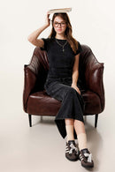 Vintage Washed Cinched Waist Tee - Fried Snowflakes