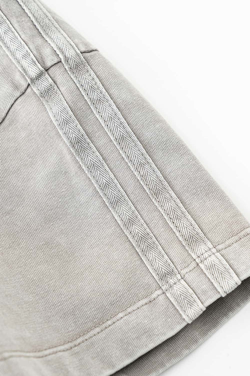 Vintage Washed Cinched Waist Tee - Medium Gray