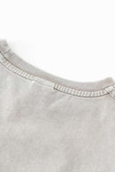 Vintage Washed Cinched Waist Tee - Medium Gray