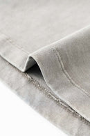 Vintage Washed Cinched Waist Tee - Medium Gray