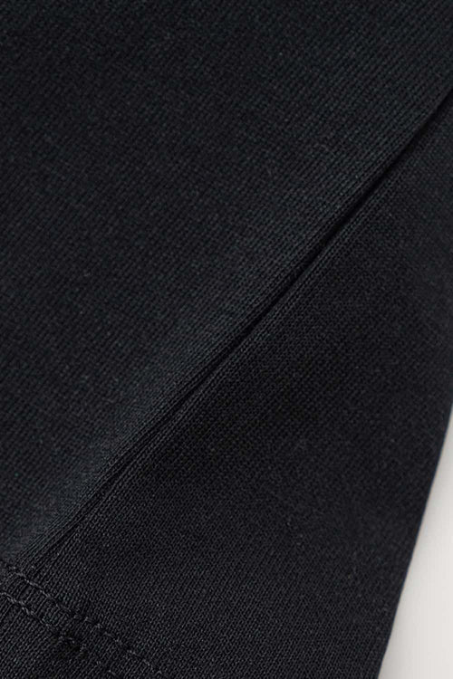 Cropped Heritage Cotton Tee - Black