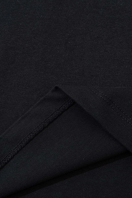 Cropped Heritage Cotton Tee - Black