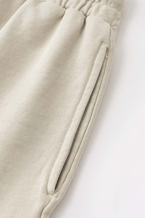 Heavyweight Rolled-Hem Casual Shorts - Gray Apricot