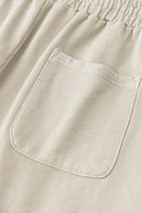 Heavyweight Rolled-Hem Casual Shorts - Gray Apricot