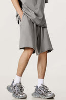 Heavyweight Rolled-Hem Casual Shorts - Medium Gray