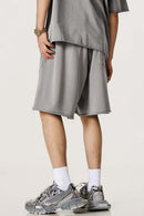 Heavyweight Rolled-Hem Casual Shorts - Medium Gray