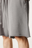 Heavyweight Rolled-Hem Casual Shorts - Medium Gray
