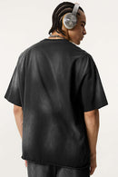 Breathable Vintage Graphic Tee - Vintage Black