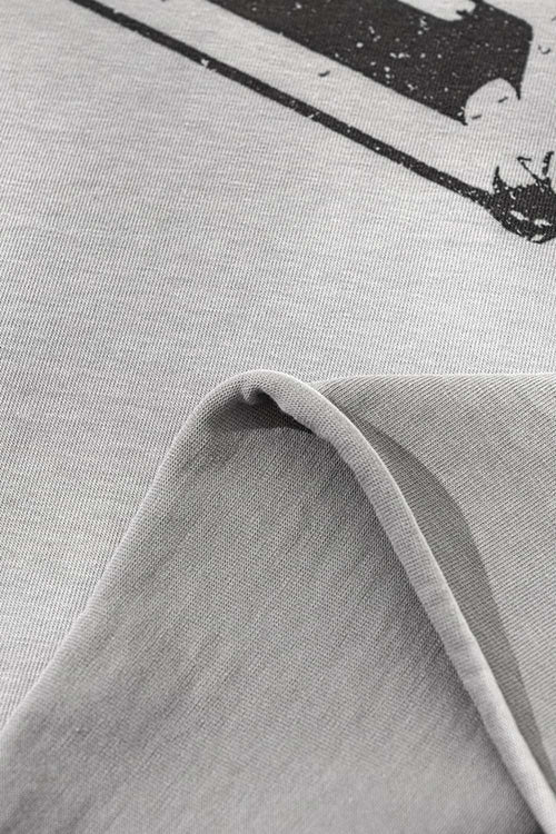 Breathable Vintage Graphic Tee - Vintage Medium Gray