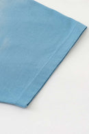 Heavyweight Washed Distressed Graphic Tee - Blue