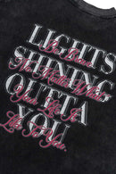 Heavyweight Vintage Distressed Graphic Tee - Fried Snowflakes