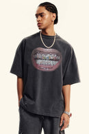 Heavyweight Vintage Distressed Graphic Tee - Fried Snowflakes