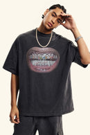 Heavyweight Vintage Distressed Graphic Tee - Fried Snowflakes
